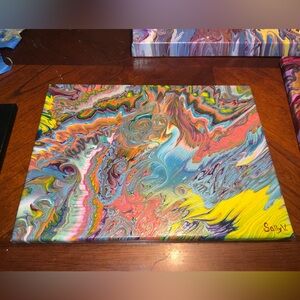 Retro - Fun & Funky Colorful Abstract Wall Art Painting